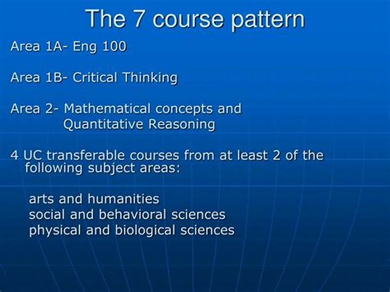 Uc 7 Course Pattern