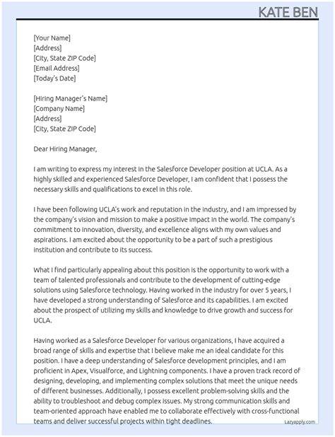 Ucla Cover Letter Template