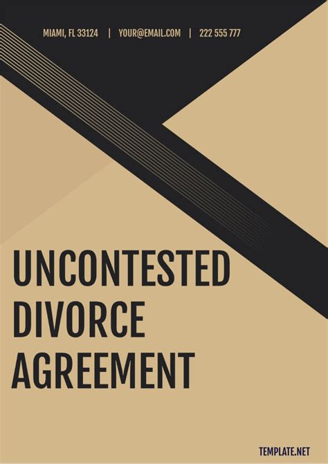 Uncontested Divorce Template