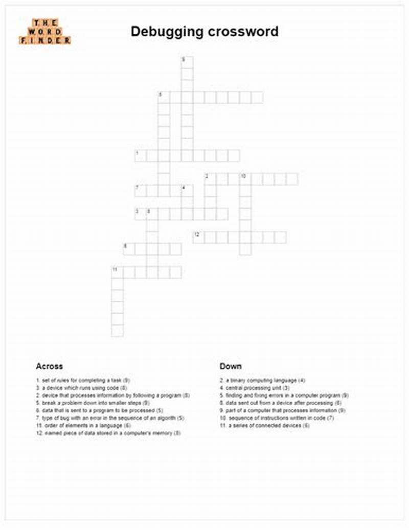 Undergoing Debugging Crossword