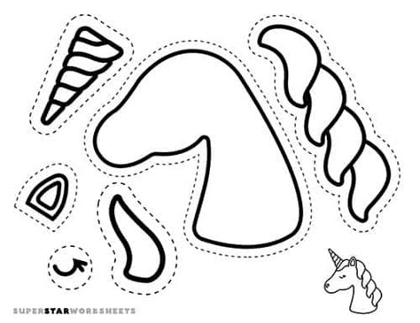 Unicorn Cut Out Template