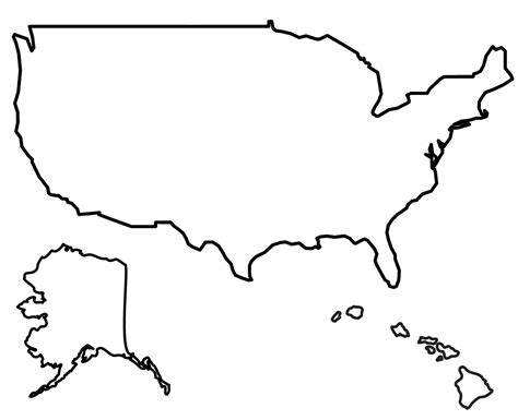 United States Outline Map Printable