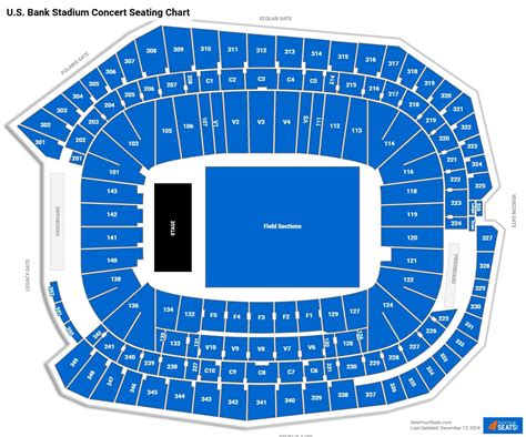 Us Bank Stadium Seating Chart Concert
