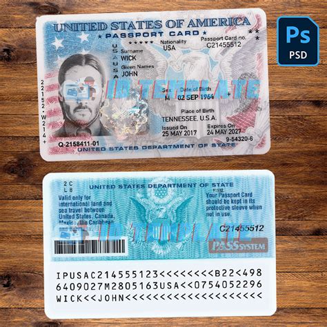 Us Id Card Template
