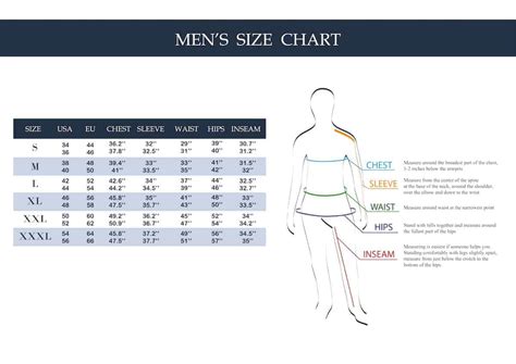 Us Size Chart For Men