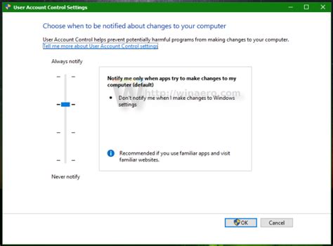 User Account Control Settings On Windows 10 French