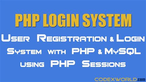 User Registration PHP and MySQL