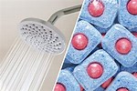 Using Dishwasher Tablets to Clean Shower