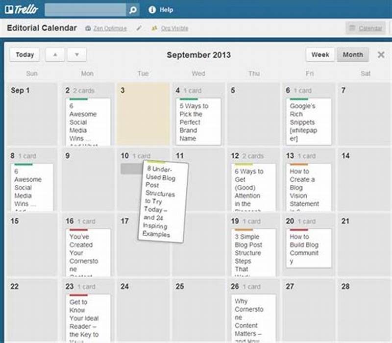 Using Trello For Content Calendar
