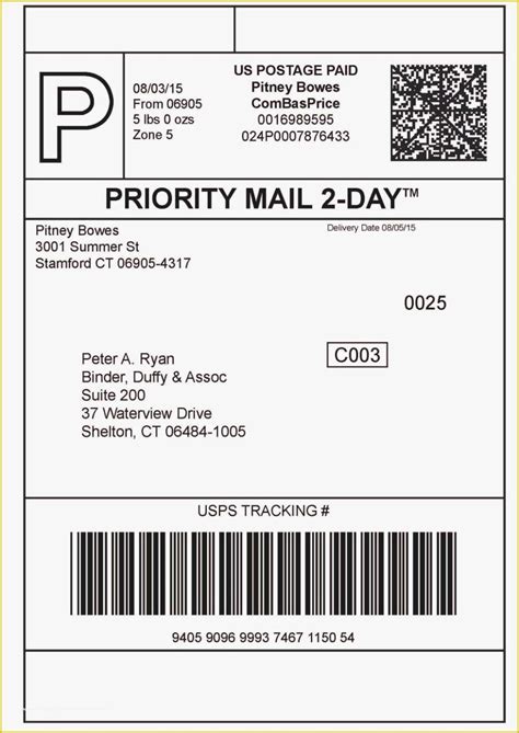 Usps Shipping Label Template Free