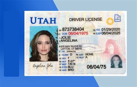 Utah Drivers License Template
