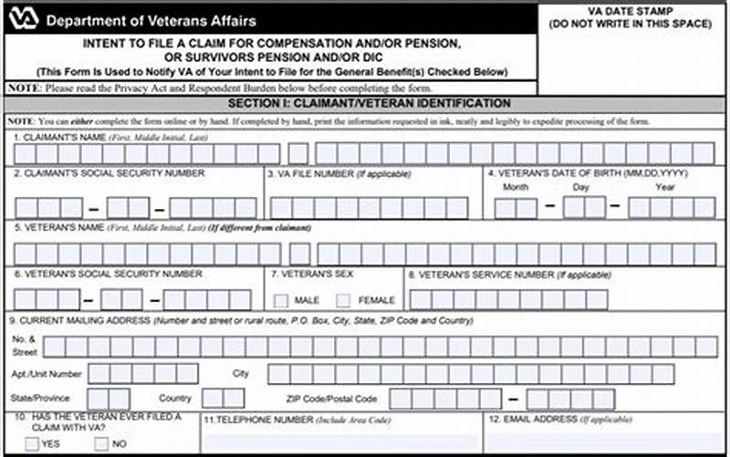 Va Form Intent To File