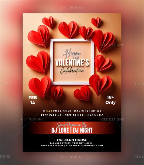 Valentines Day Flyer Template Free
