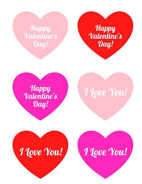 Valentines Day Hearts Printable