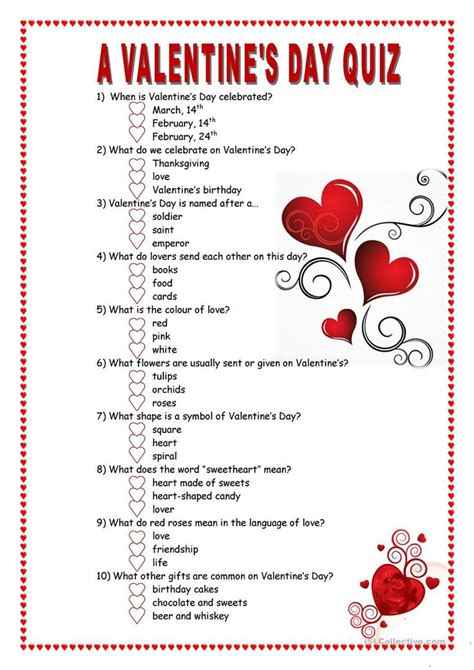 Valentines Day Trivia Questions And Answers Printable