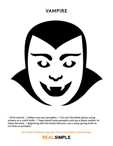 Vampire Pumpkin Carving Templates