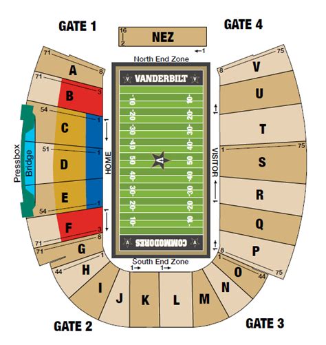 Vanderbilt Seating Chart