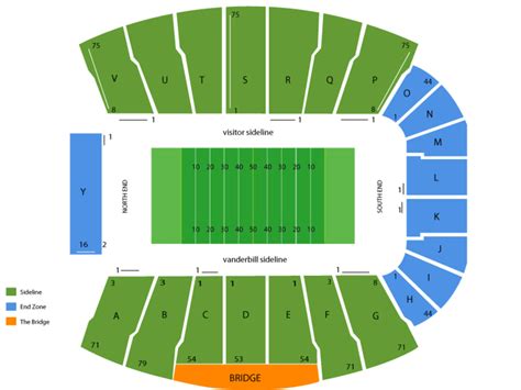Vanderbilt Stadium Seating Chart With Rows