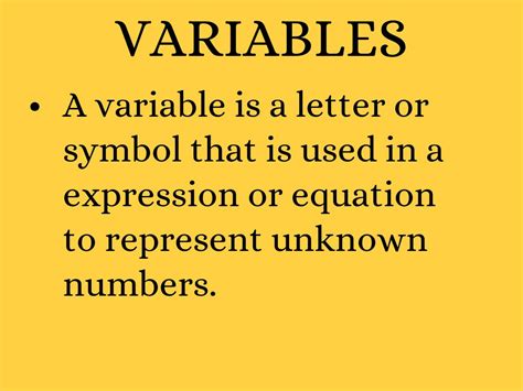 Variable Letters