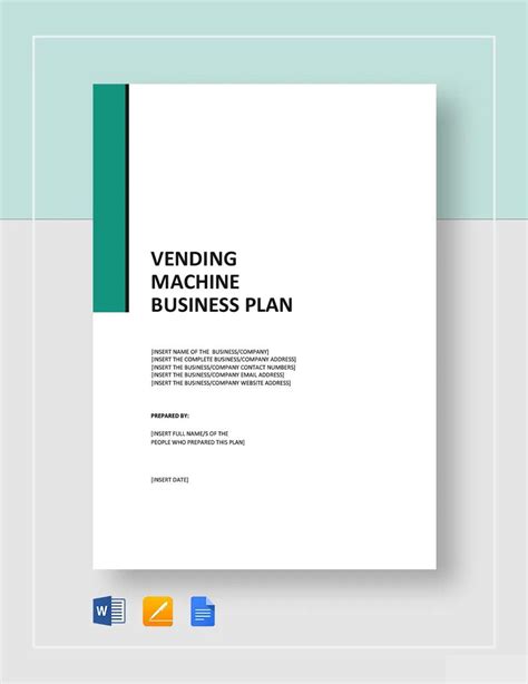 Vending Business Plan Template