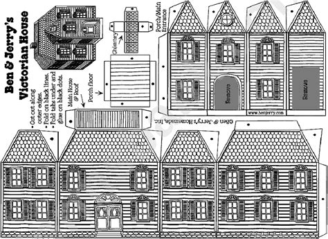 Victorian Gingerbread House Template