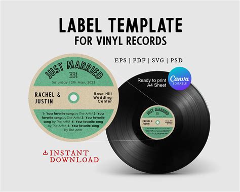 Vinyl Record Label Template