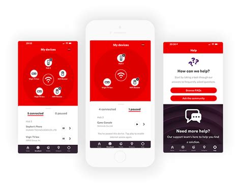 Virgin Connect app features