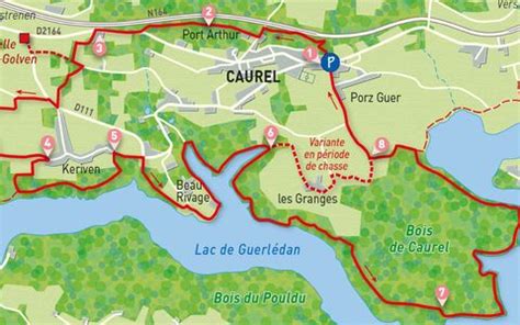 Visite Guerlédan: point d'accès à Caurel