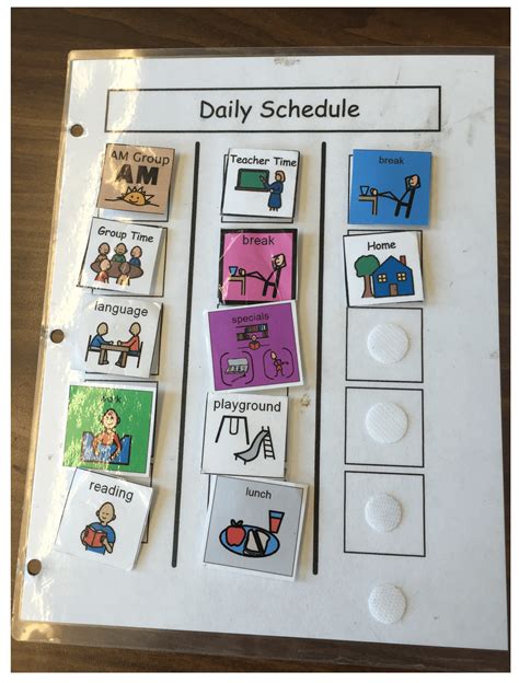 Visual Schedule Template Autism