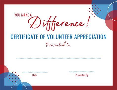 Volunteer Certificate Templates