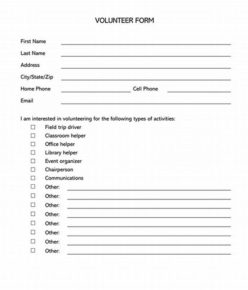 Volunteer Form Example