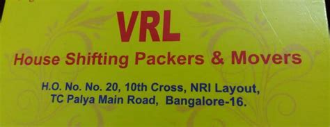 Vrl Packers And Movers