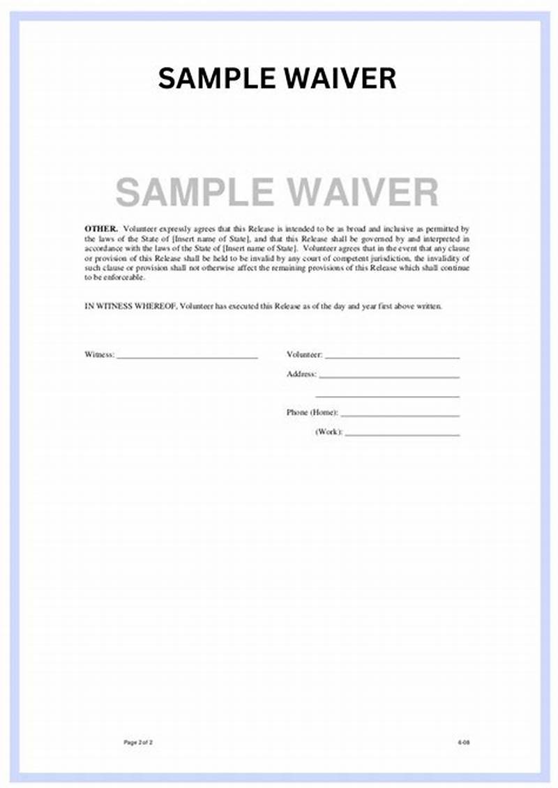 Waiver Form Example