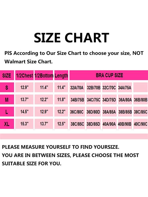 Walmart Bra Size Chart