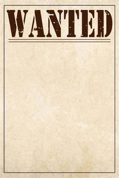 Wanted Poster Blank Template