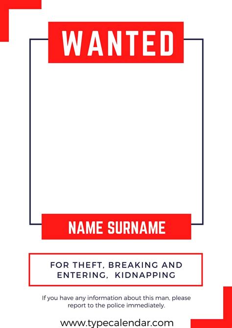 Wanted Poster Template Modern