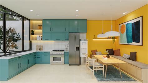 warna pada interior rumah split level