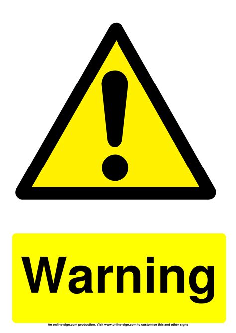 Warning Sign Template