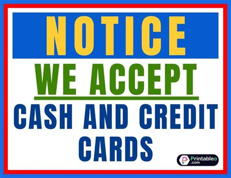 We Accept All Major Credit Cards Cash and Check Sign