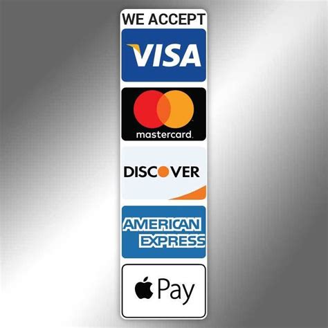 We Accept Credit Cards and Apple Pay