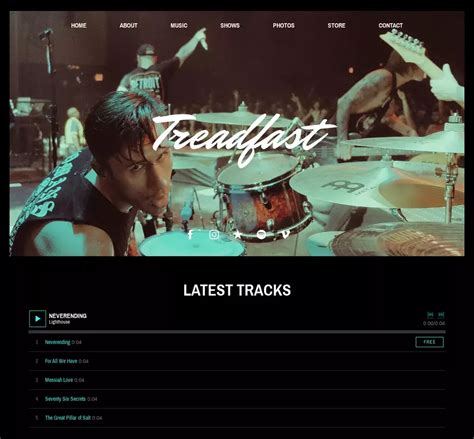 Website Templates For Bands