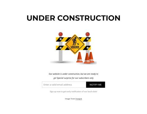 Website Under Construction Page Template