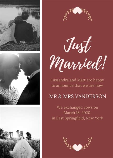 Wedding Announcements Templates