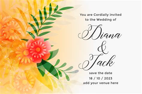 Wedding Card Design Template Free Download
