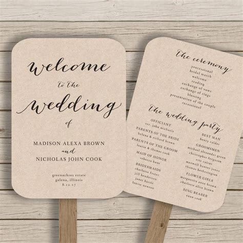Wedding Fan Template