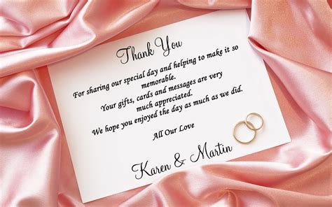 Wedding Gift Thank You Note Template