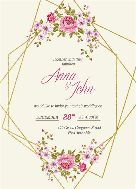 Wedding Invitation Card Design Template Free Download