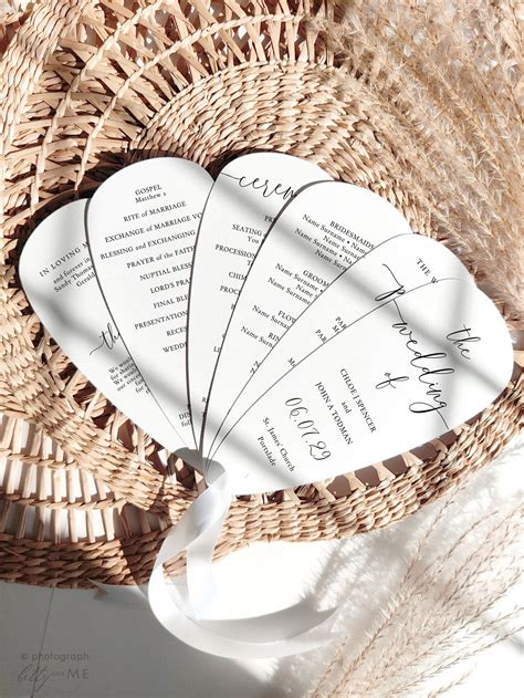 Wedding Program Fan Template