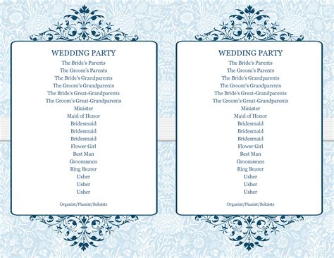 Wedding Program Template