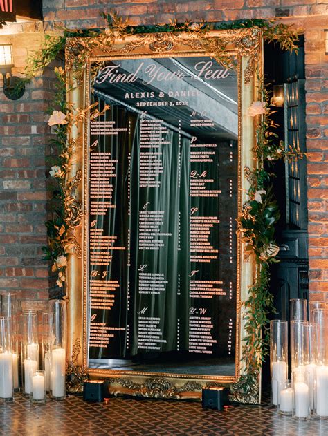 Wedding Seating Chart Mirror